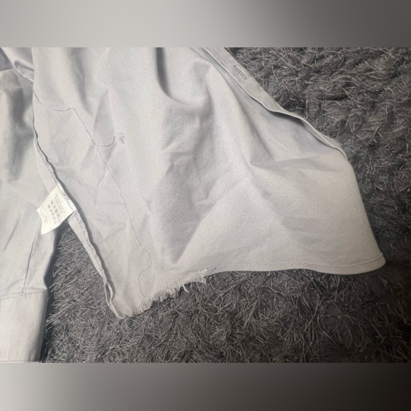 Gray Distressed Slim Fit Button Down! - Picture 9 of 14